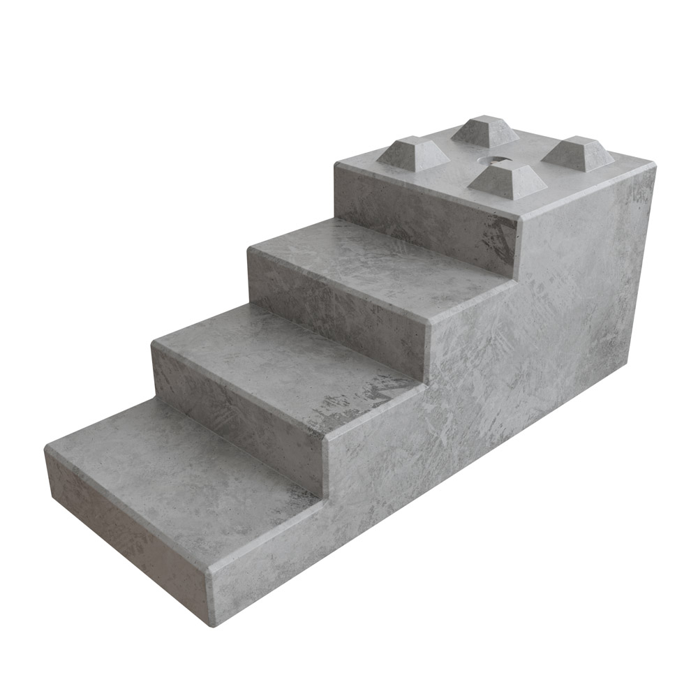 1500 x 600 x 600 Concrete Interlocking Steps